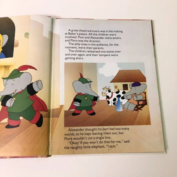 Vtg 1990 Babar The Show Must Go On  Jellybean Press Book - Picture 10 of 16